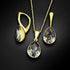 Sudraba komplekts "Kristāla Lāse (Black Diamond)" ar Preciosa™ kristāliem